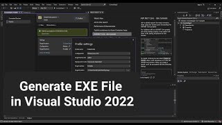 Generate EXE File from C Project in Visual Studio 2022 [upl. by Senilec]