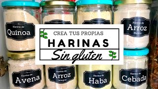 ¡CREA TUS PROPIAS HARINAS EN CASA CON OPCIONES SIN GLUTEN Transición Vegana [upl. by Tumer]