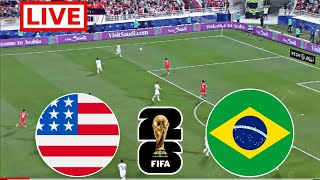 Brazil vs USA Live Football  International Friendly Football Match  Full Match Streaming pes 24 [upl. by Lebiralc]