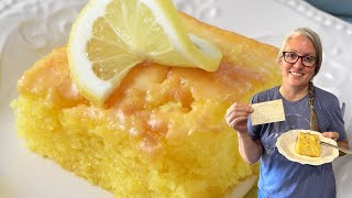 Grandmas Lemon Poke Cake with Lemon Glaze [upl. by Anelehs605]