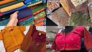 🛍️💁‍♀️Saree Shopping haul Festival Shopping Saravana Stores chennai feedingdress grwm minivlog [upl. by Baldridge]