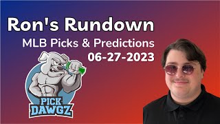 MLB Picks amp Predictions Today 62723  Rons Rundown [upl. by Mattah722]