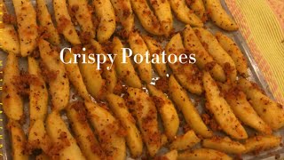 Crispy Garlic Cheese Potatoes  Oven Baked Potatoes  Easy Recipe [upl. by Ahtelat]