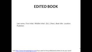 How to cite an edited book in APA format [upl. by Anek]