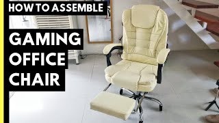 Office Chair Assembly Instructions  Cheap Office Chair with MASSAGE [upl. by Eigger715]