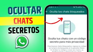 Como ocultar conversaciones en whatsapp normal sin archivar 2024 [upl. by Htebazil]