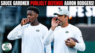 Reacting to New York Jets star Sauce Gardner FIRING back at Aaron Rodgers haters [upl. by Mccandless]