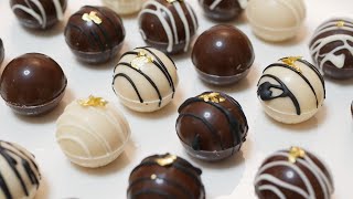 【バレンタインデー】簡単トリュフチョコ How to make easy truffle chocolate [upl. by Accber881]