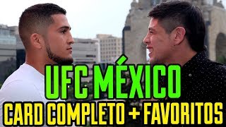 UFC MÉXICO  CARD COMPLETO  FAVORITOS UFC PETTIS VS MORENO [upl. by Abrams]