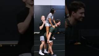 That was awkward 💀 cheer stunt shorts [upl. by Olympie]