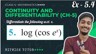 Differentiate logcos ex  Derivative of logcosx [upl. by Lam]