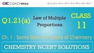 Some Basic Concepts of Chemistry Q121 a Chapter 1 NCERT solutions CHEMISTRY Class 11 [upl. by Ledah]