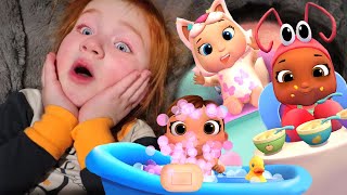 ALL MY BABIES Adley App Reviews THE MOVIE  baby animal doctor  1 HOUR playing games with family [upl. by Corabel]