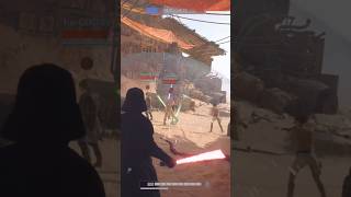 GREAT LIGHTSABER DUEL  ANAKIN SKYWALKER VS DARTH VADER  battlefront2 shorts [upl. by Chiou157]