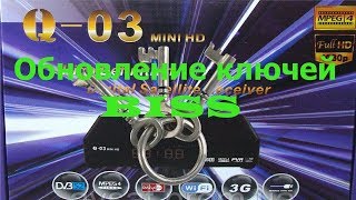 Редактирование ключей BISS Q SAT Q 03 mini HD [upl. by Aicnorev207]