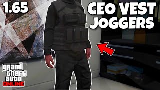 How To Get BLACK CEO ARMOR VEST With Black JOGGERS In GTA 5 Online 166 NO TRANSFER [upl. by Ulphi]