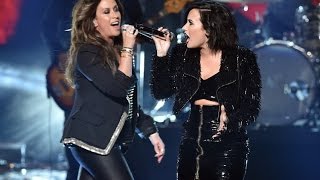 Alanis Morissette ft Demi Lovato  You Oughta Know Live on Amas Performs [upl. by Layol]