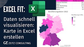 Schnelle Abbildung mit der Kartenfunktion Wie ihr eine Landkarte direkt in Excel erstellt [upl. by Nohsauq580]