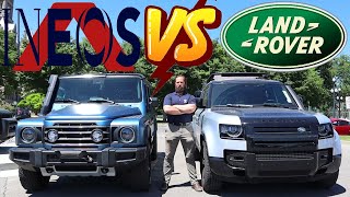 NEW Land Rover Defender vs Ineos Grenadier Which British OffRoader Is Best [upl. by Mord15]