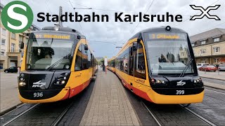 Stadtbahn Karlsruhe  SBahn  Straßenbahn  Kombilösung  Tunnel  AVG  VBK  Bwegt [upl. by Nosnorb]