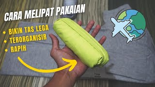 Tips sederhana melipat pakaian agar simple amp tidak memakan tempat di tas ketika bepergian [upl. by Serene]