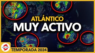 Atlántico continuará activo con varios ciclones Helene Kirk Isaac y tres nuevas ondas tropicales [upl. by Luna441]