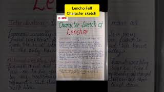 Lencho character sketch  Class 10 Lencho Character Sketch class10 english charactersketch [upl. by Siravrat]