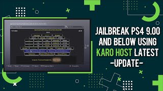 Jailbreak PS4 900 And Below Using KARO Host Latest update [upl. by Muns]