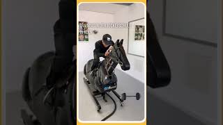 Jockey Training Gone Hilarious Riding a Fake Horse [upl. by Kallick]