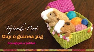 Cuy o guinea pig tejido en dos agujas o palitos Parte 1 [upl. by Nanahs841]