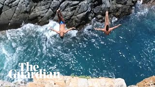 Acapulco cliff divers risk their lives to drive tourism [upl. by Jobye54]