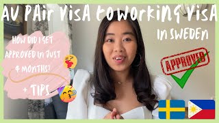 I GOT MY WORK PERMIT IN JUST 4 MONTHS  AU PAIR VISA TO WORKING VISA IN SWEDEN [upl. by Cissie]