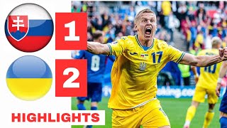 Ukraine vs Slovakia HIGHLIGHTS amp ALL GOALS 21  EURO 2024 [upl. by Lotte]