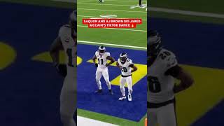 AJ brown and Saquon Barkley do the Jared McCain TikTok dance after touchdown Eagles vs Rams shorts [upl. by Blayne]