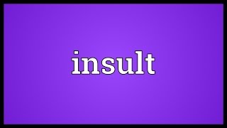 Insult Meaning [upl. by Woodsum816]