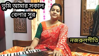 Tumi Amar Sokal Belar Sur ll তুমি আমার সকাল বেলার সুর ll Nazrulgeeti ll Banasri Chakraborty ll [upl. by Merrel454]