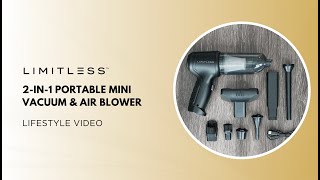 Limitless 2In1 Portable Mini Vacuum amp Air Blower [upl. by Natsyrt183]