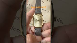 Rolex Cellini 4113 Rectangle Silver Dial Yellow Gold shorts 名表tv [upl. by Relly]