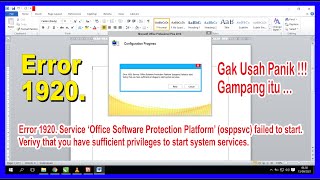 Cara Mengatasi Error 1920 pada Microsoft Office 2010 [upl. by Ihcego938]