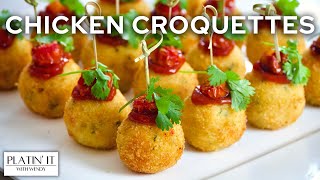 Delicious EASY Chicken Croquettes  Chicken Appetizer [upl. by Julianne]