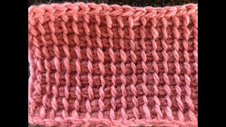 Tuto motif au crochet tunisien spécial gaucher [upl. by Kenzie41]