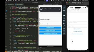 ASMR Programming  React Native Local Notifications with Expo Notifications  No Talking [upl. by Htrow]