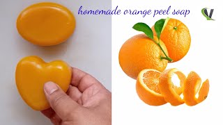 Homemade Orange Peel Soap  skin whitening and glowing soap [upl. by Antonin]