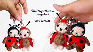 HERMOSOS coleteros en forma de mariquitas  mariquitas a crochet amigurumis [upl. by Noyart312]