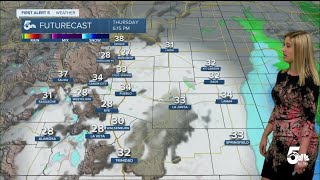 Periodic snow showers on Wednesday with winter storm warnings posted [upl. by Hazlip]