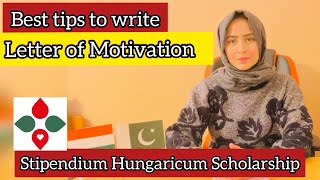 How to write Letter of Motivation for Stipendium Hungaricum Scholarship by Diamond star [upl. by Zuleika353]