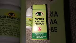 cineraria maritima schwabe eye drops use in hindi  cms eye drops  Homoeopathic c m s eye drops [upl. by Adnamar]