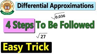 Differential Approximations  Application Of Derivative  Class12 Mathematics  Simple Trick [upl. by Kennedy]