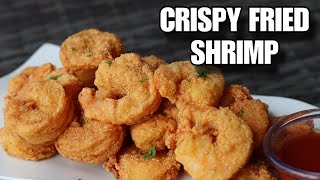 4 Ingredients CRISPY Fried Shrimp Recipe  Better Than Popeyes [upl. by Heyer]