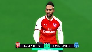 Arsenal vs Everton Aubameyang Scored 4 Goals 3 February 2018 Gameplay [upl. by Macdougall]